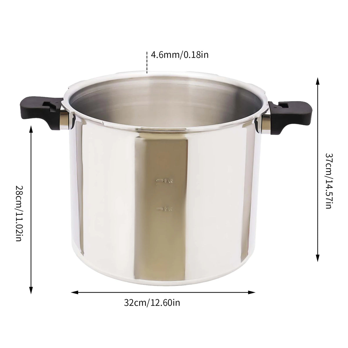 22l Aluminium Alloy Pressure Canner 90kpa Thickened