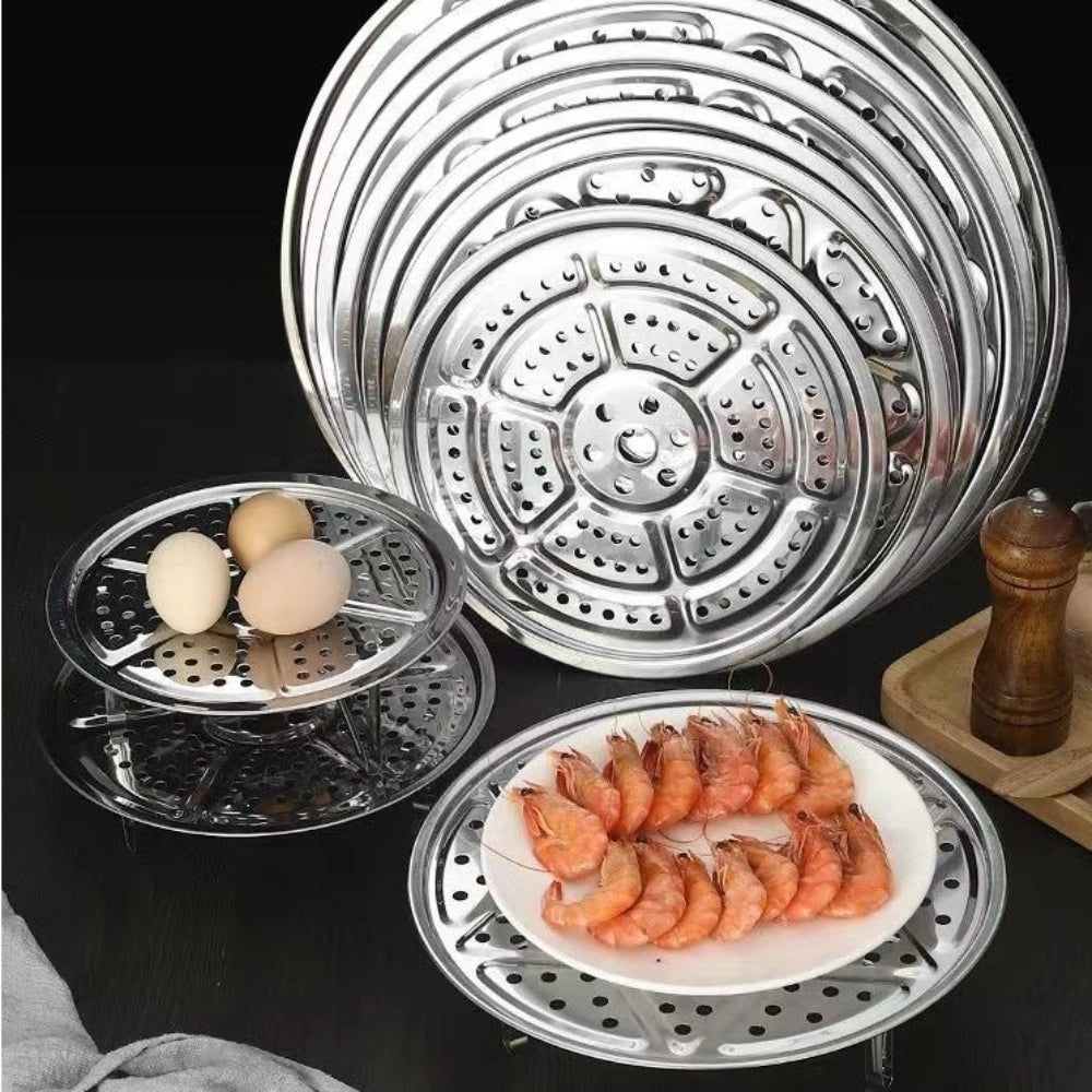 Durable Stainless Steel Steamer 16-34cm Compartment Steamed Rice