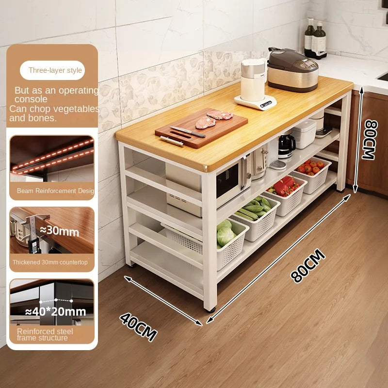 Storage Rack Floor-Standing Multi-Tiered Workbench Storage