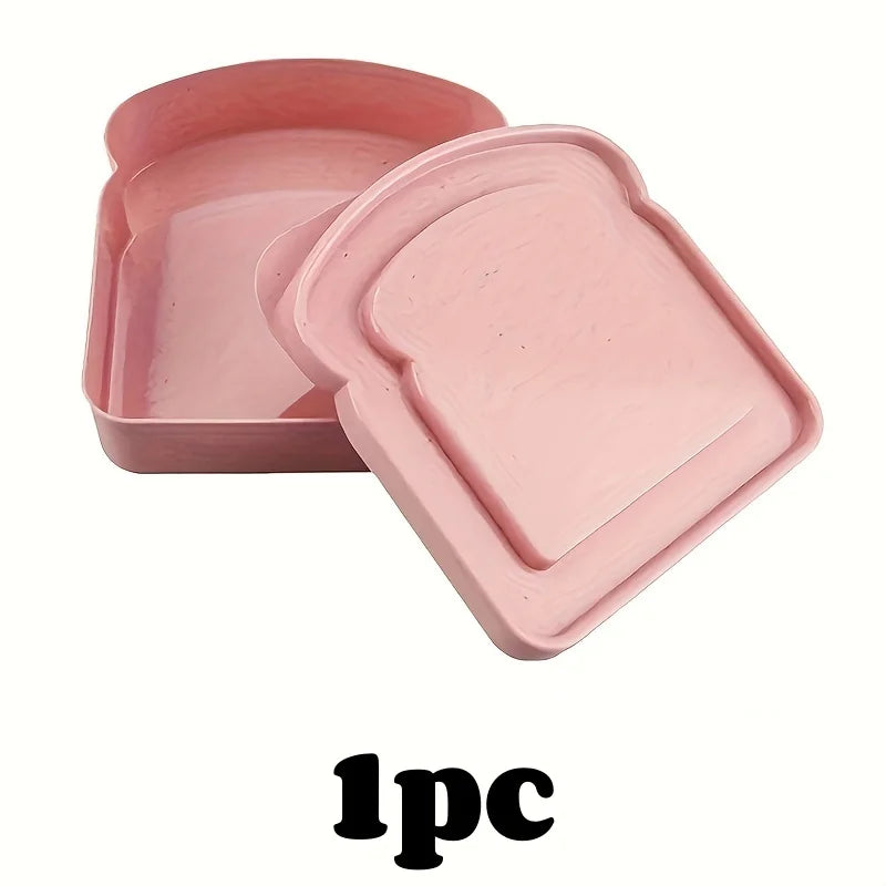 1/3pcs Reusable Bento Sandwich Box Lid Microwave Safe