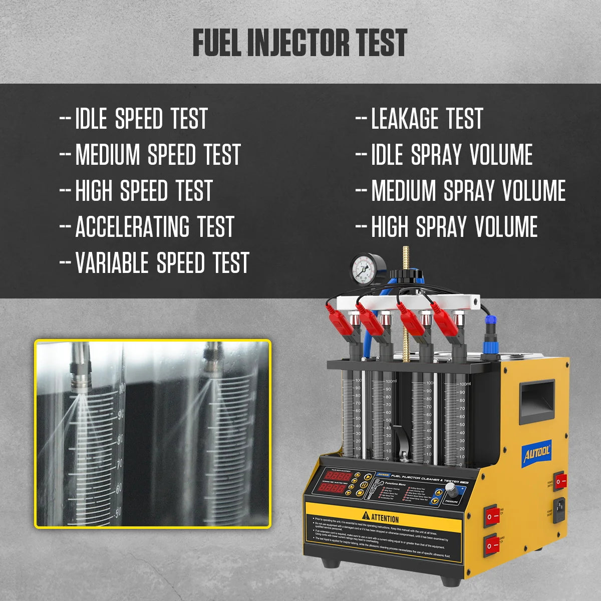 Autool Ct160 Automotive Injector Nozzle Cleaning Machine Fuel