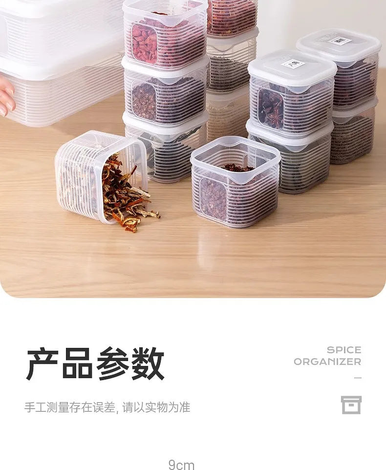 Food Storage Container Grids Vegetable Fruit Fresh-Keeping Box