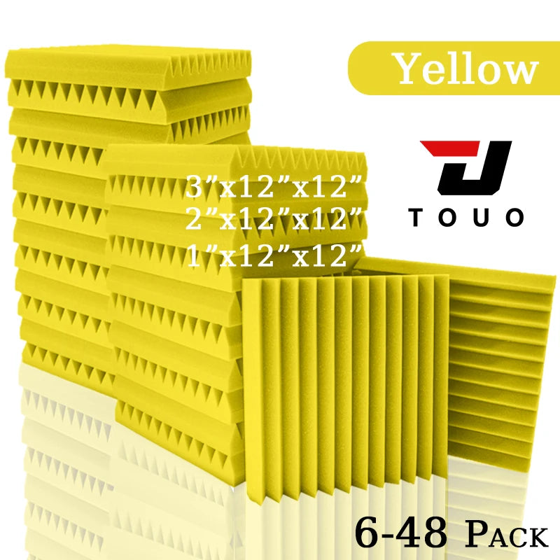 Touo Panel Soundproofing 6-48 Pack Studio Acoustic Foam