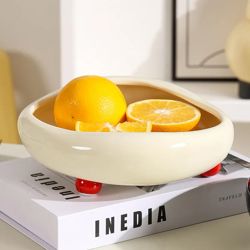 Ceramic Fruit Bowl Salad Bowl Fruit Basket Candy