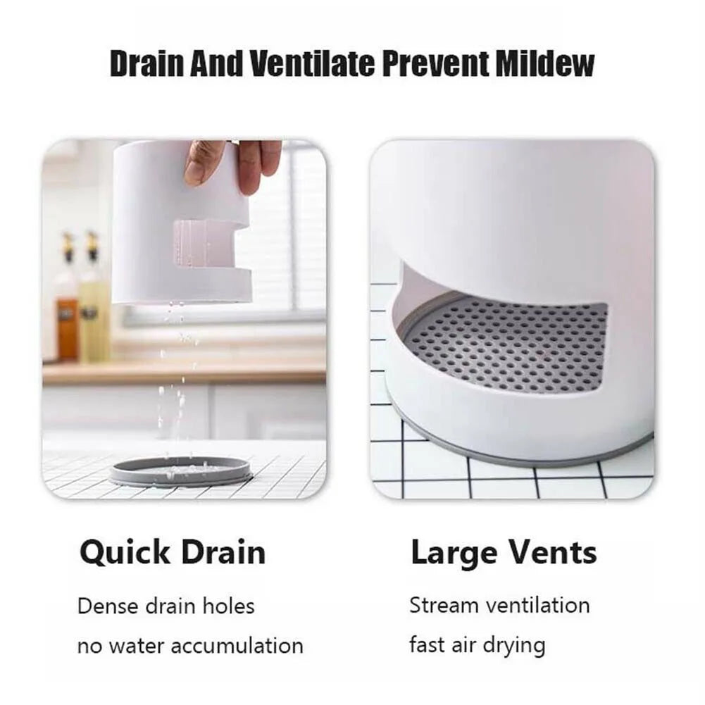 Toothbrush Holder Drain Rack Spoon Storage Makeup Brush