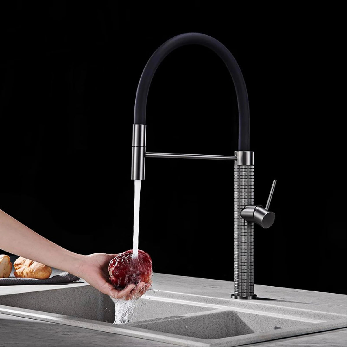 Luxury Brass Brushed Gold Faucet Modern One Handle