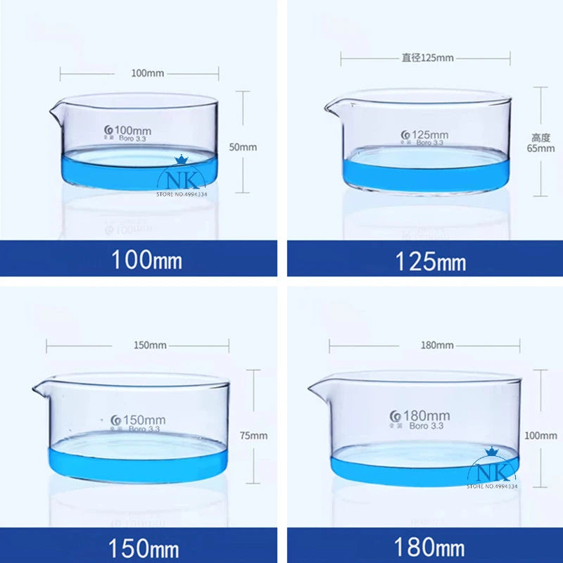 1pc High Borosilicate Glass Crystallizing Dish Circular Dish