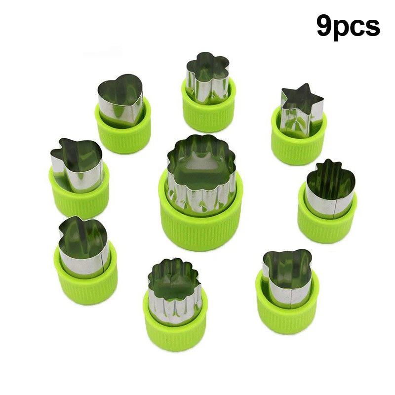 1set Multi-Style Vegetables Cookie Cutter Embossing Mould Cook