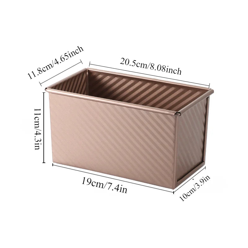 Rectangle Loaf Pan Lid 1lb Non-Stick Bread Baking