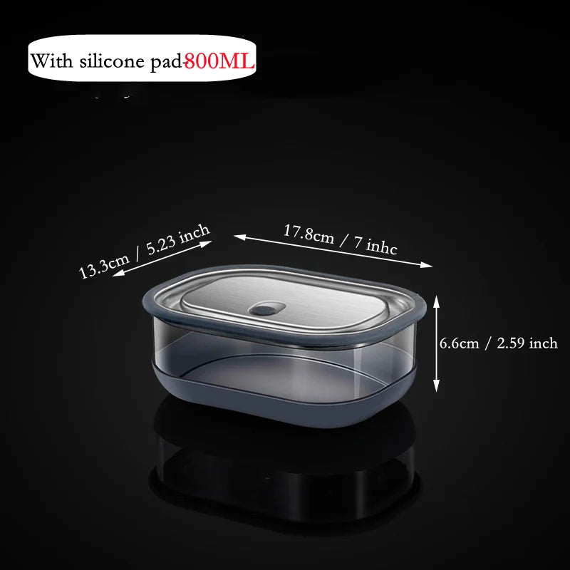 High Borosilicate Glass Rectangle Lunch Box Microwave Heating