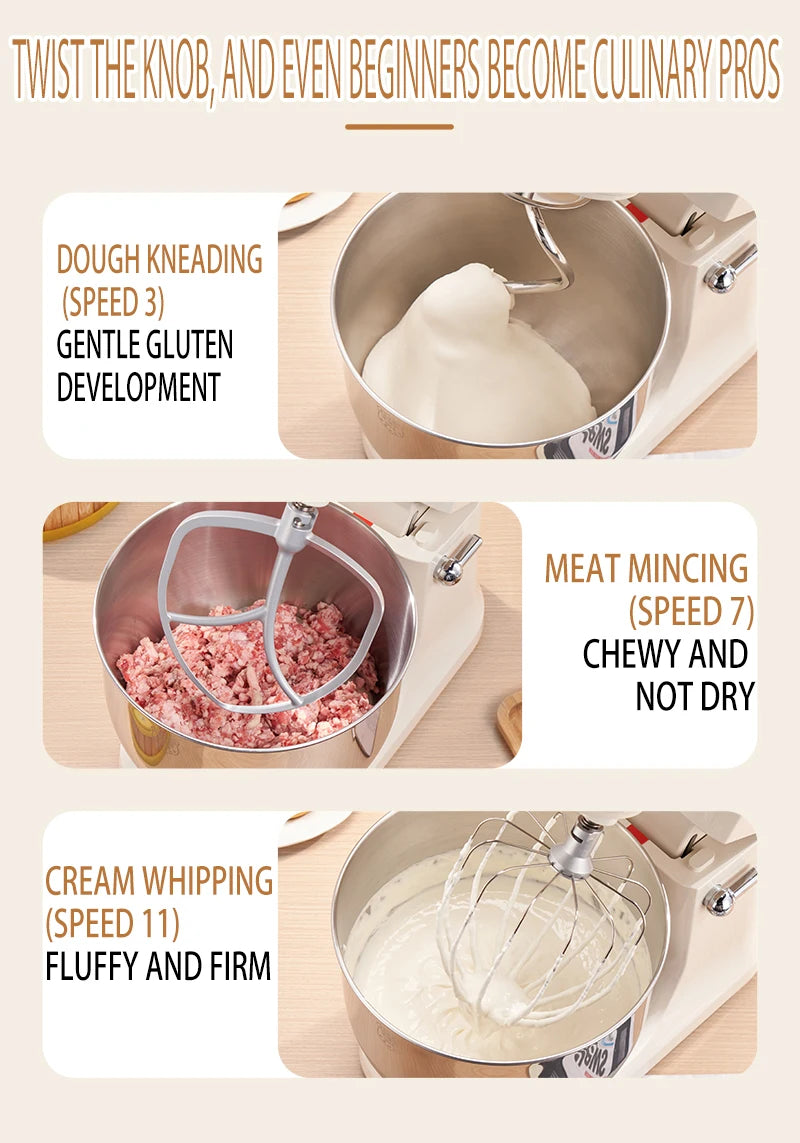 Shunran 8l Stand Mixer Dc Motor Automatic Dough