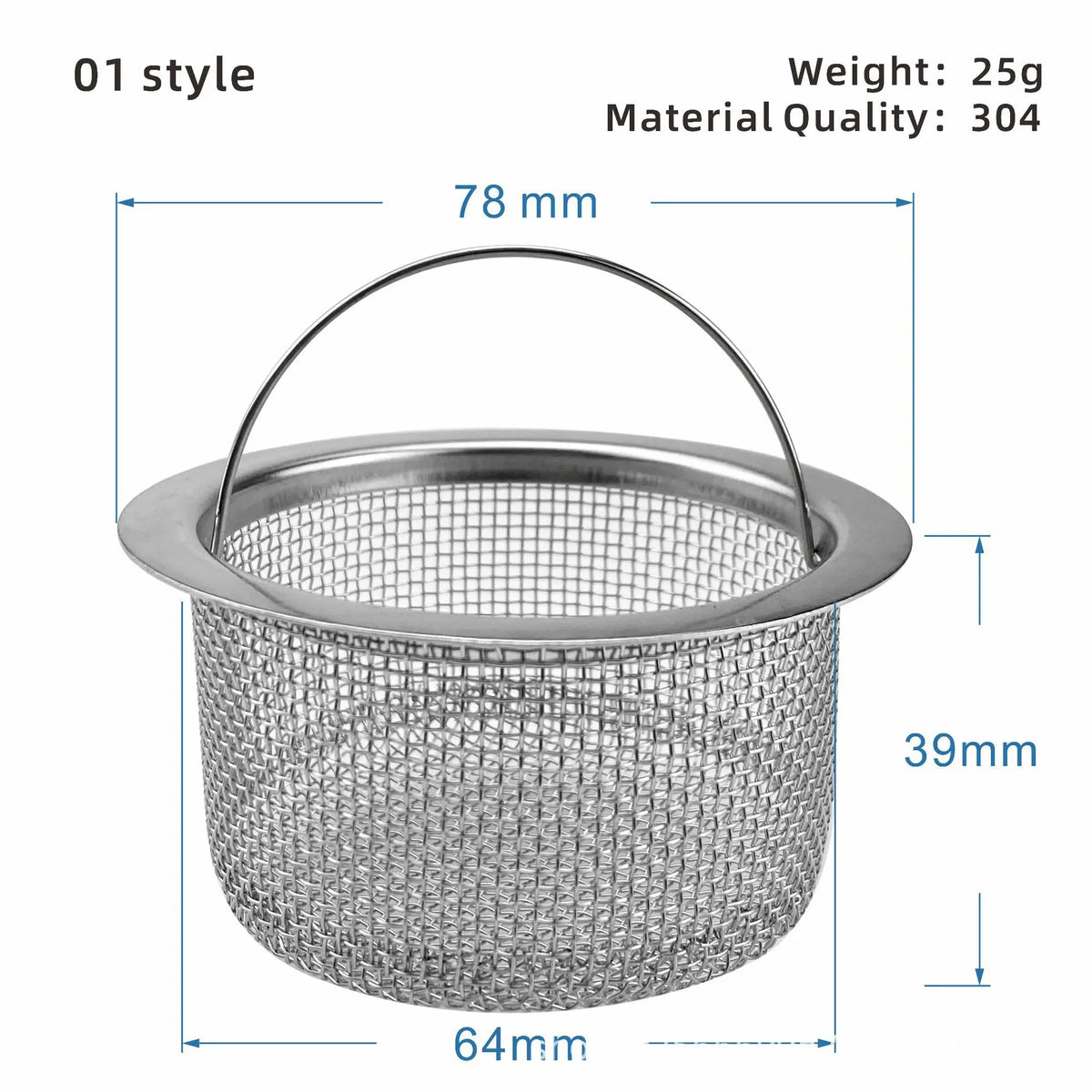 Sink Strainer Sink Grid Filter Stainless Steel Drain