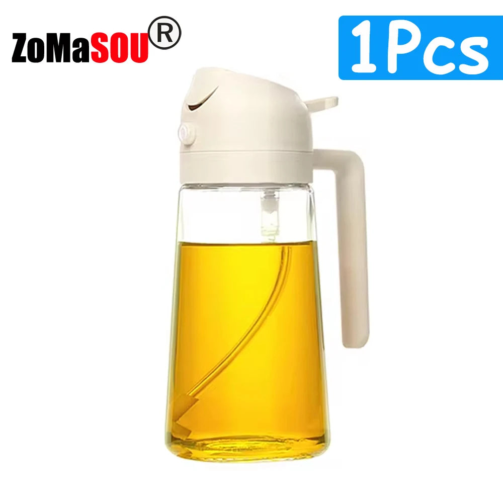 1-4pc 2-In-1 Sprayer Pourer Oil Empty Bottle Plastic