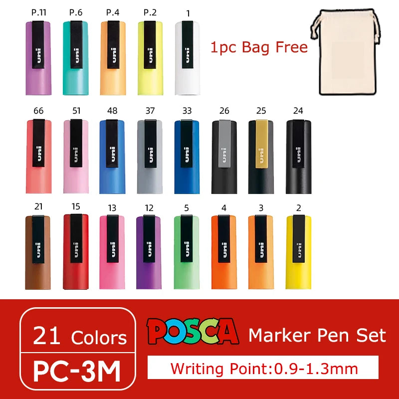 Uni Posca Full Marker Pen Storage Bag Pc-1m
