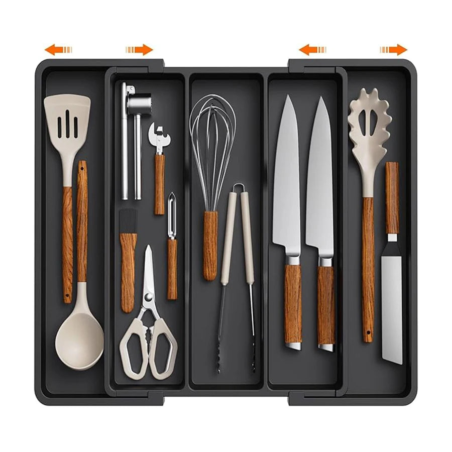 Expandable Cooking Utensil Tray Utensil Organizer Drawers