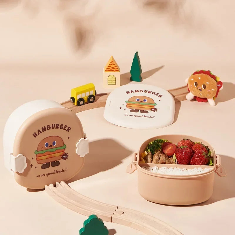 Kid Lunch Boxes Hamburger Bento Box Children Creative