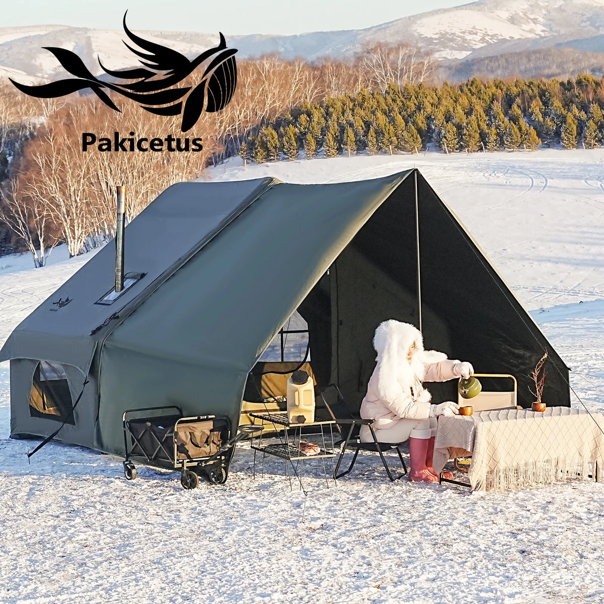 Pakicetus Inflatable Skylight Tent 4-6 Person Outdoor Family