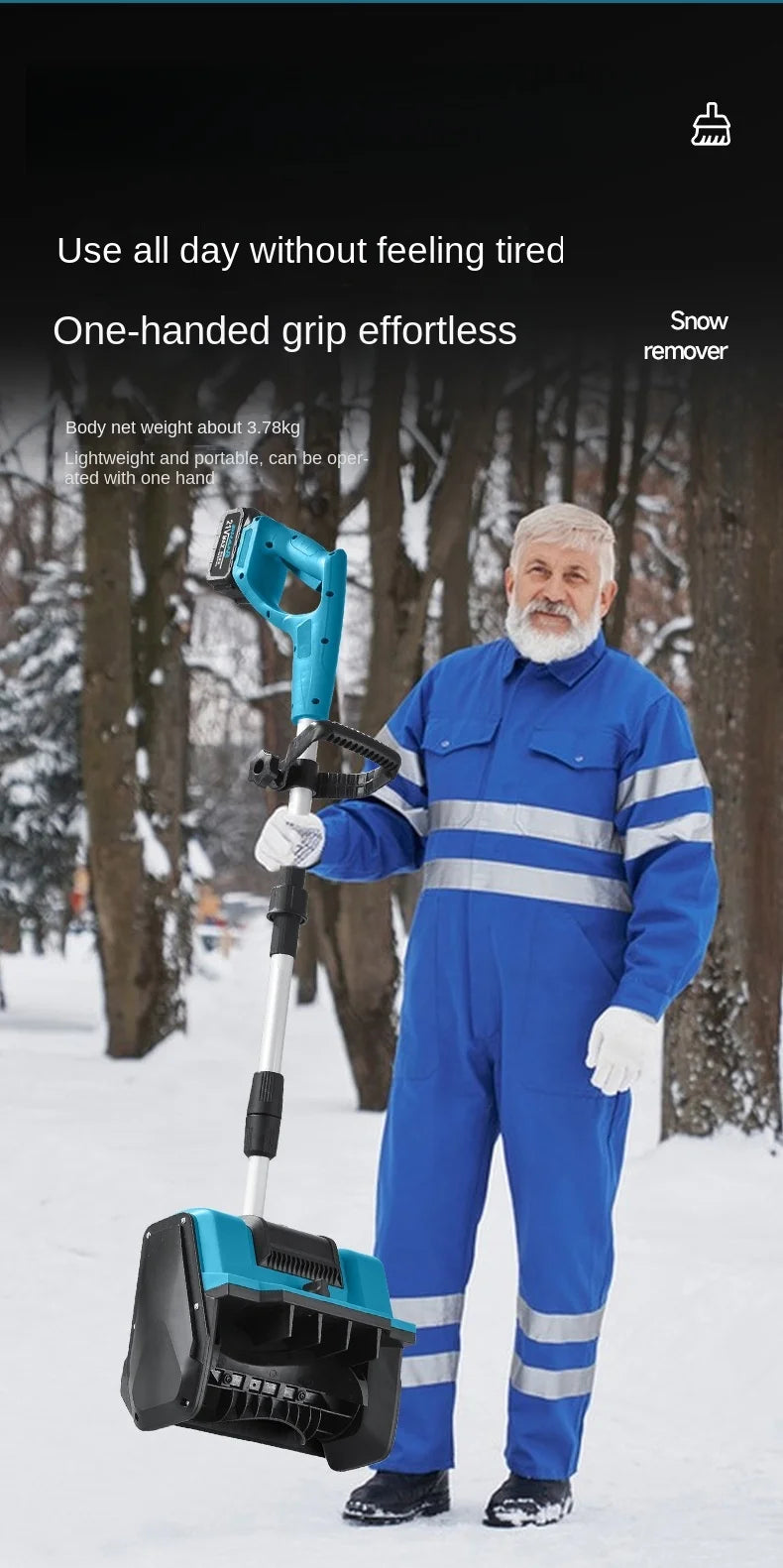 Brushless Li-Ion Snow Blower Road Yard Garden Cleaning