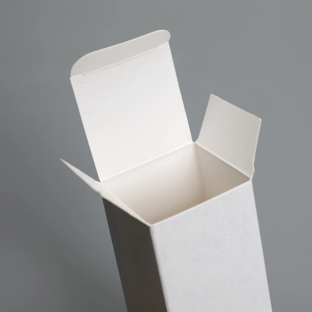 50pcs Small Long Tube Cardboard Box Blank Paper