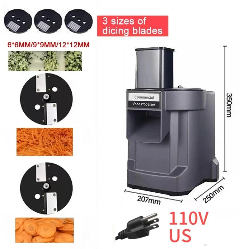 110v/220v Commercial Vegetable Cutter In Automatic Electric
