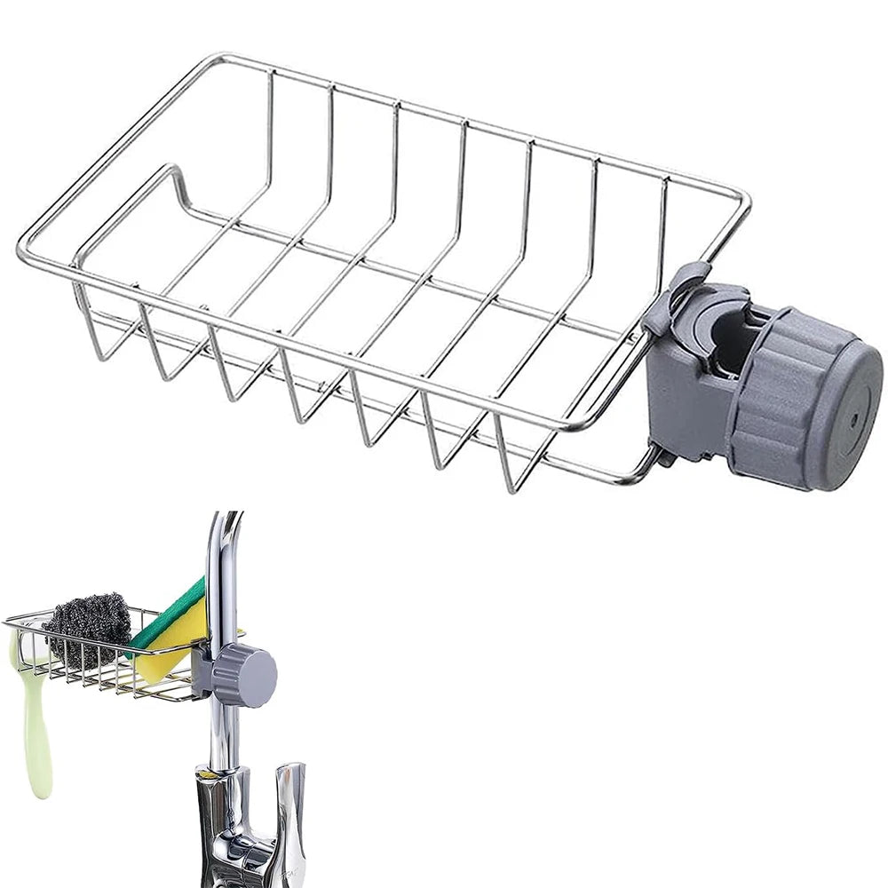 Sink Drain Rack Sponge Storage Flexible Faucet Holder