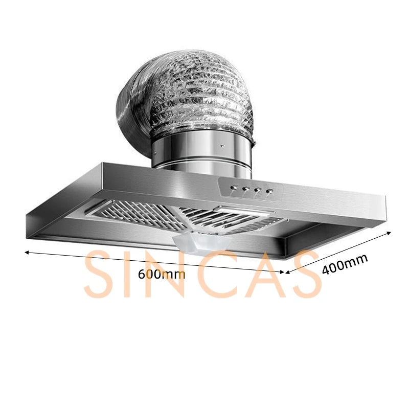 Stainless Steel Range Hood Lighting Easy-Install Exhaust Fan