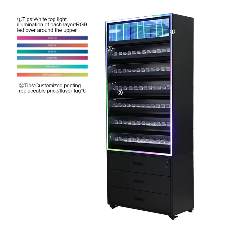 Customization Apex Modern Smoke Shop Furniture Design Led