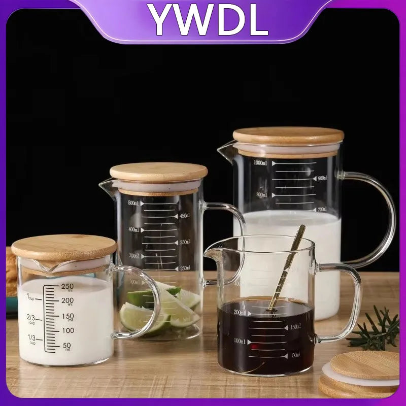 Ywdl 250-1000ml Food Grade Glass Measuring Cups Kettle