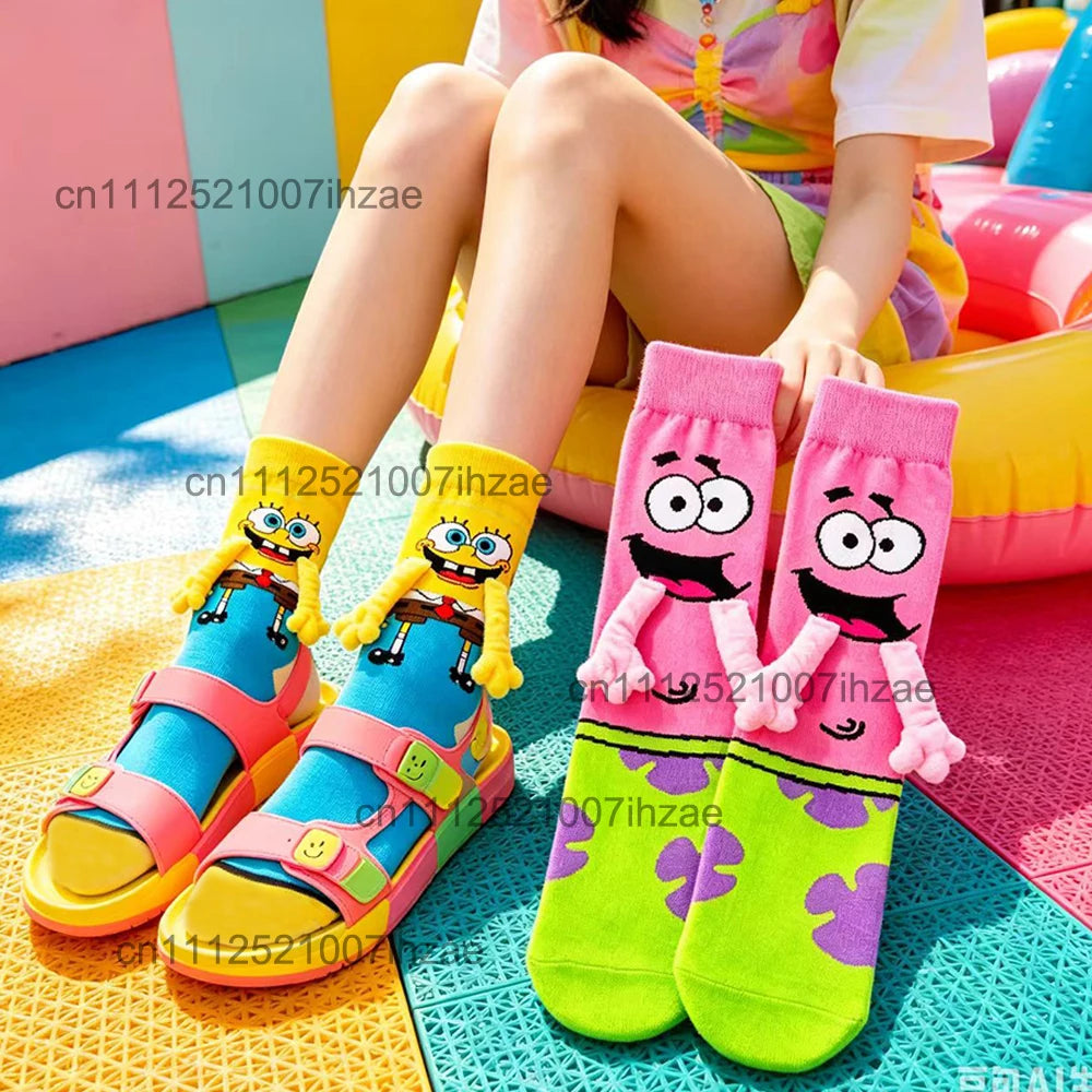 3d Yellow Sponge Series Socks Interactive Small Hands