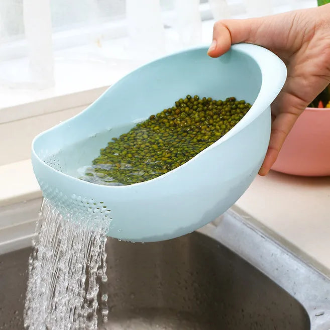 1pc - Plastic Drain Basket Filter Rice Bowl
