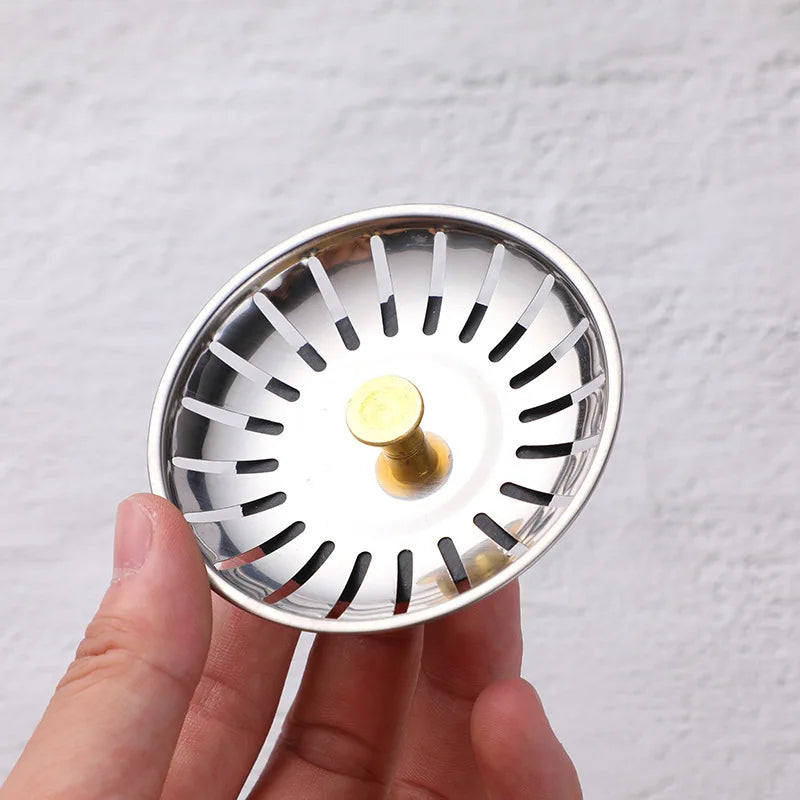 Sink Strainer Drains Filter Stainless Steel Stopper Waste