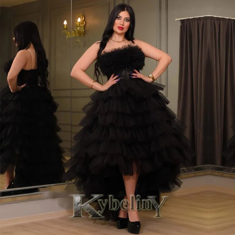 Kybeliny Graceful Evening Dresses Women Crytalsone-Shoulder