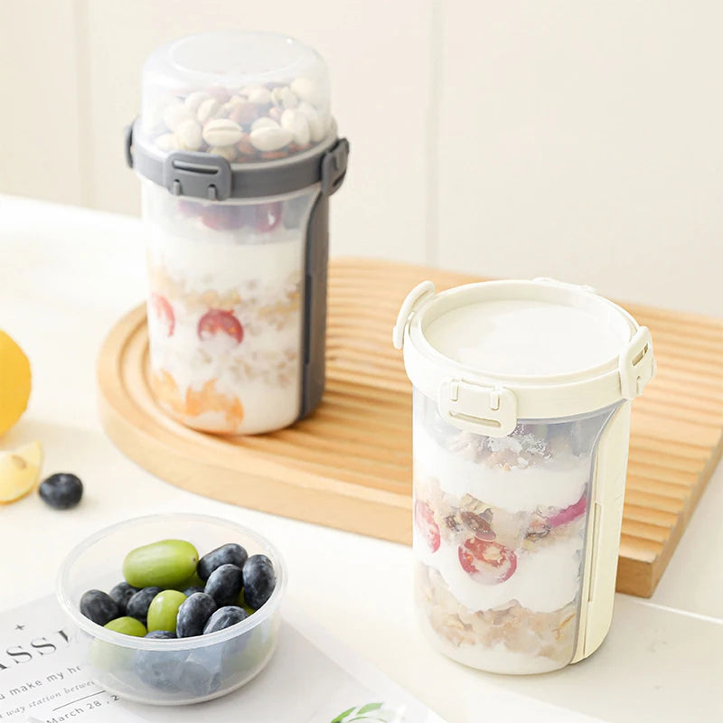600ml Salad Oatmeal Cup Breakfast Double Cup Cereal