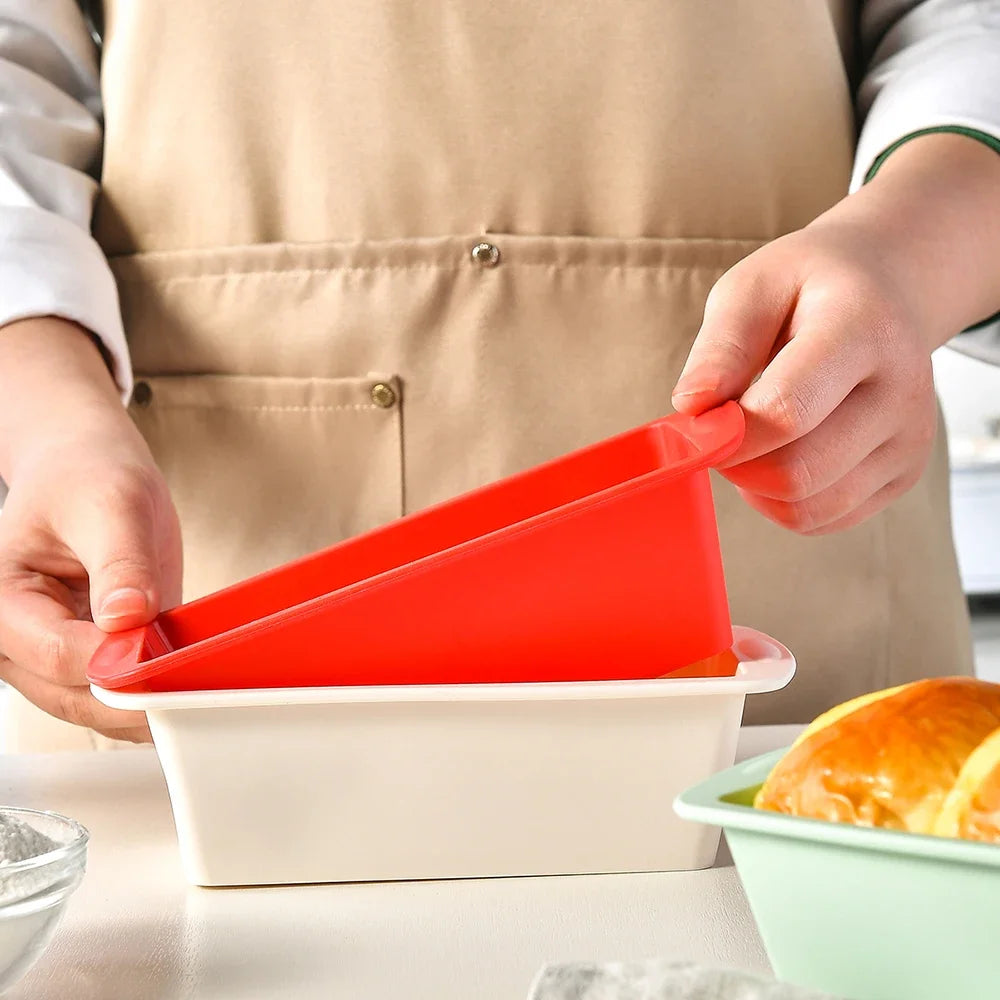 2pcs Loaf Pan Bread Toast Reusable Silicone Mold