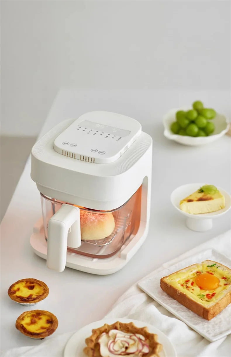 Air Fryer See-Through Glass Basket Small Non-Stick No