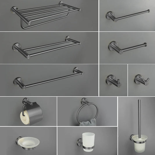 Gray Bathroom Hardware Cup Rack Towel Rack Toilet