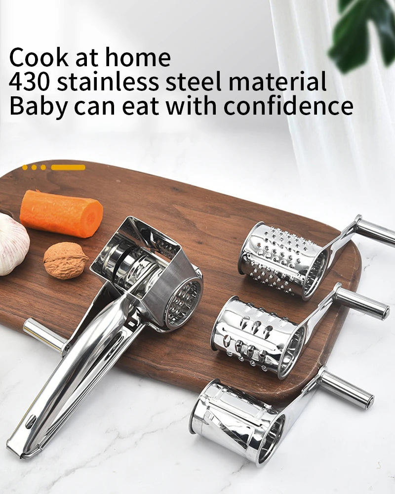 Holaroom Stainless Steel Cheese Slicer Shredder Drums Blades