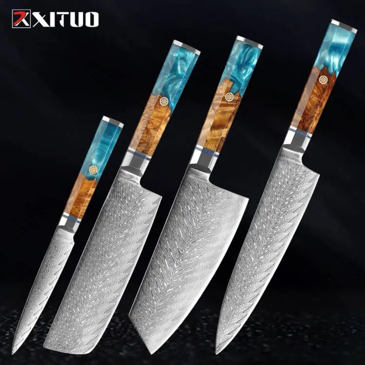 Japanese 67-Layer Damascus Steel Knife Utility Knife Meat