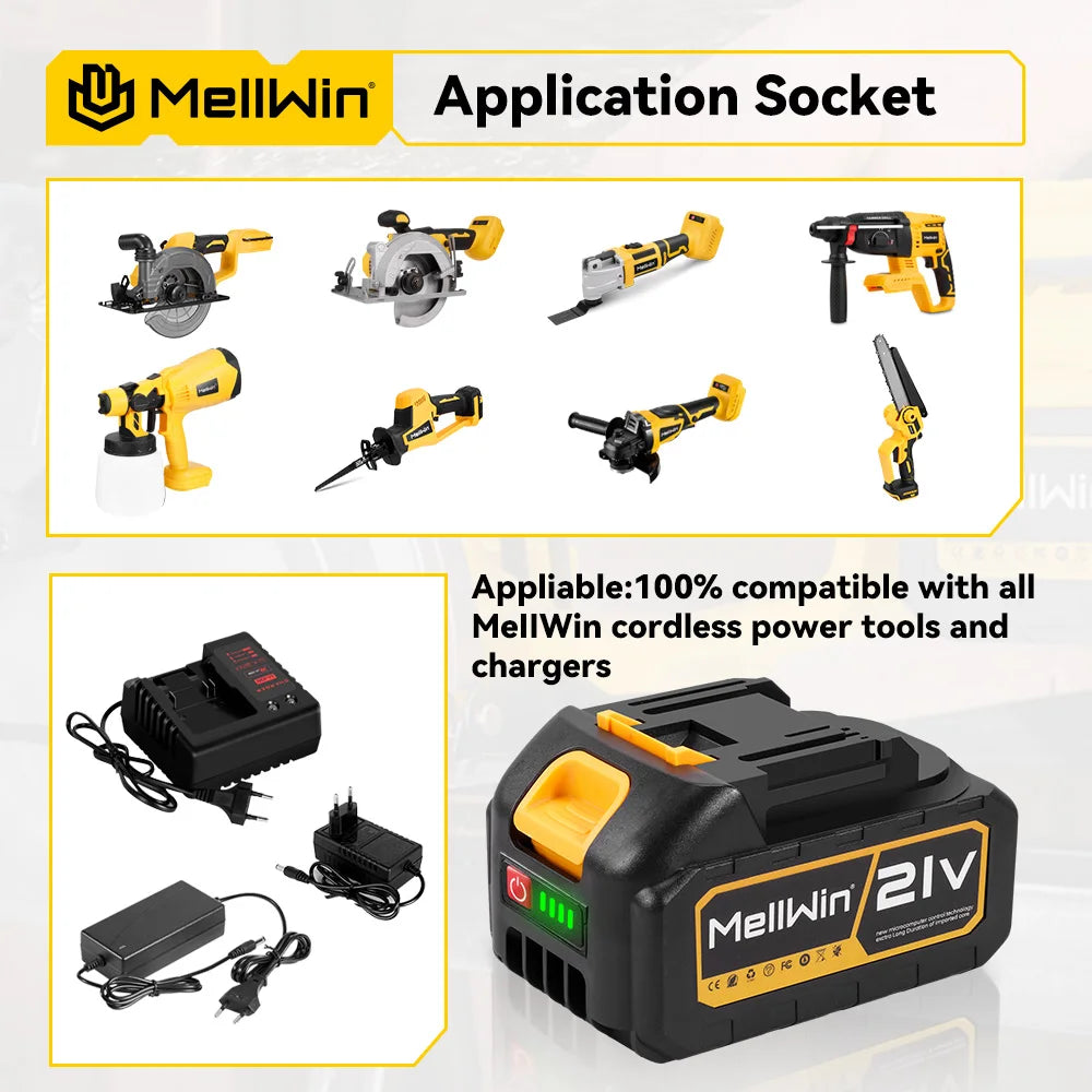 Mellwin 12000psl Cordless High Pressure Electric Grease Machine