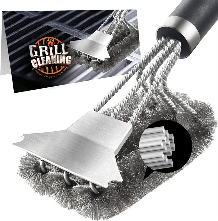 Lmetjma Safe Grill Brush Scraper Deluxe Handle 18
