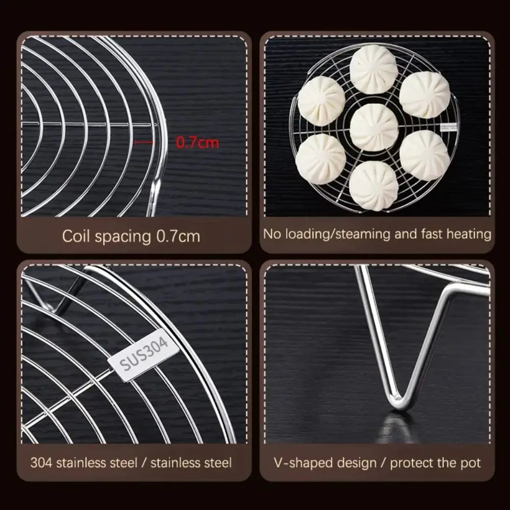 304 Stainless Steel Steamer Rack Pot Steaming Tray