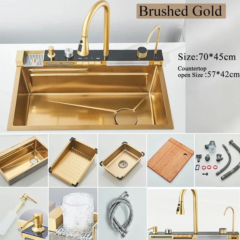 Shinesia 304 Stainless Steel Sink Digital Display Large