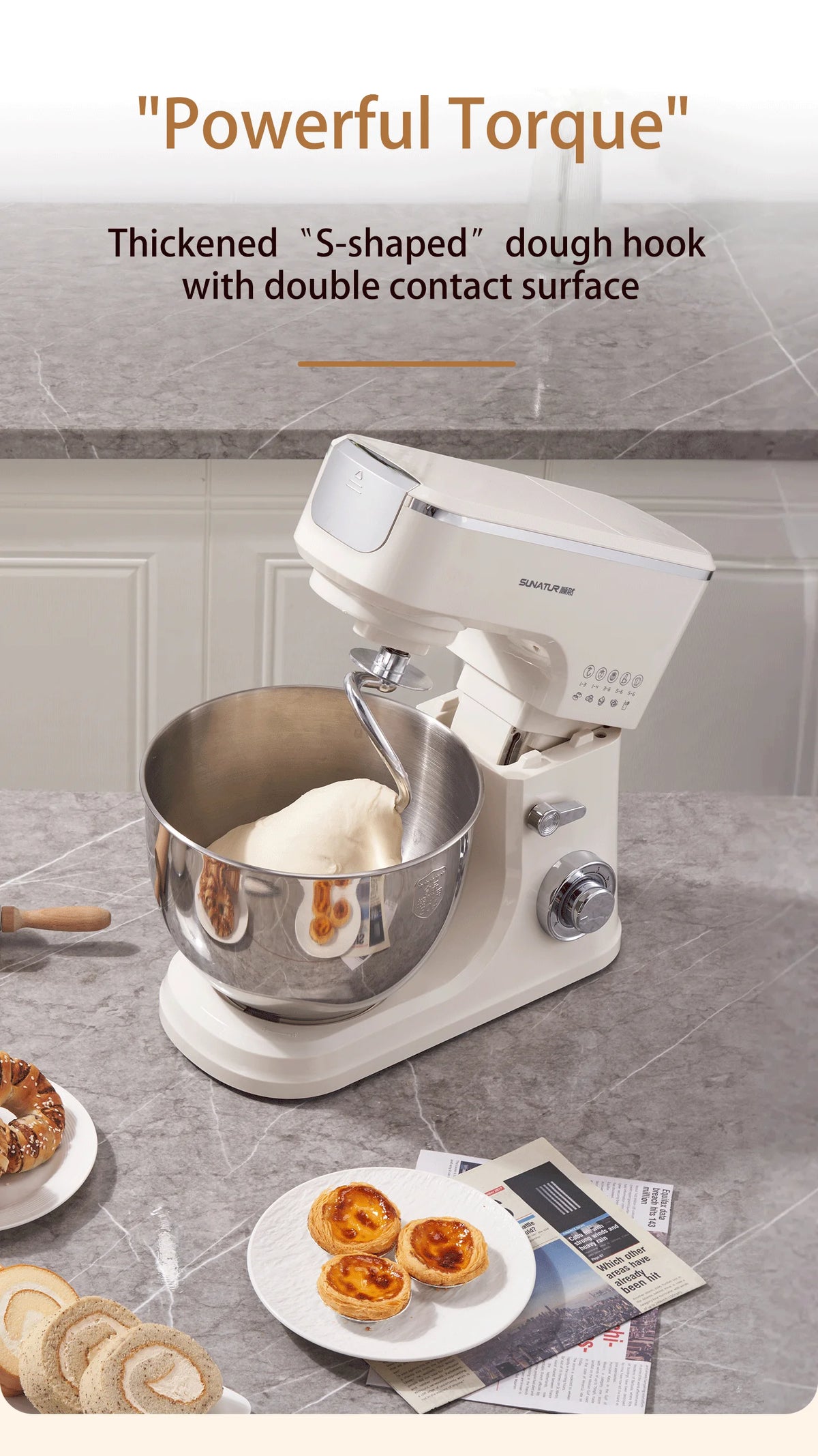 Sunatur 8l Stand Mixer Machine 2000w Electric Blender