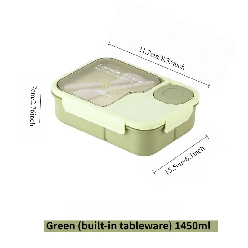 Bento Box- Lunch Box Built-In Tableware Sauce Box