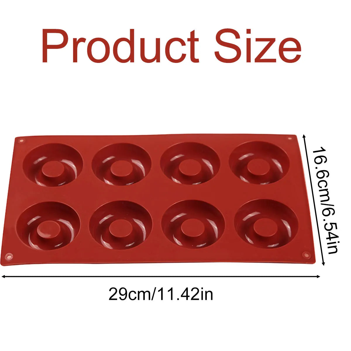 8-Slot Silicone Mini Donut Mold Non-Stick Doughnut Baking