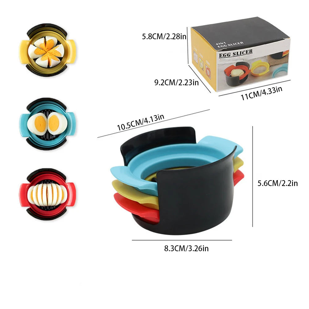 Stainless Steel Three In One Egg Slicer 3-In-1