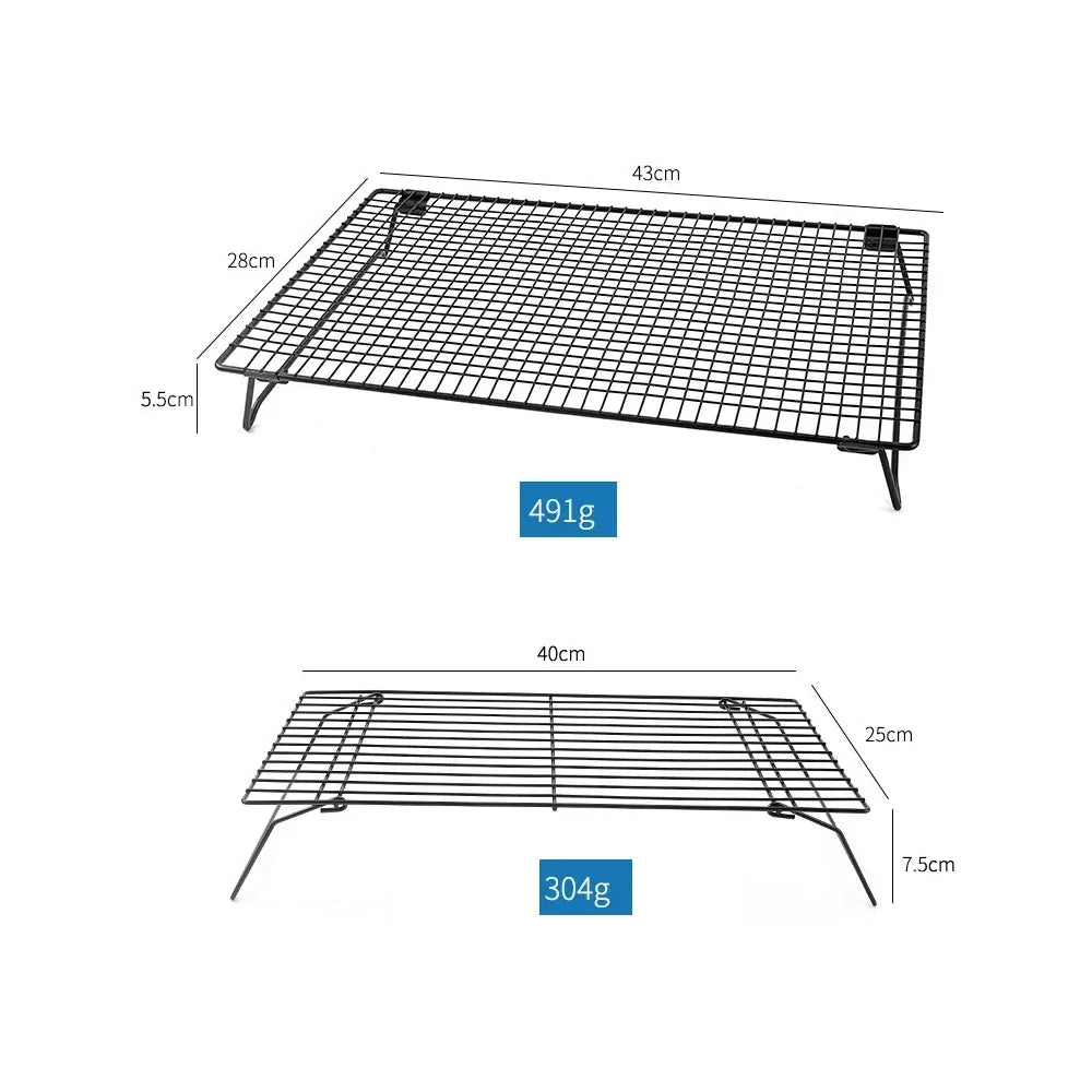 Baking Food Drying Net Black Folding Bread Rack
