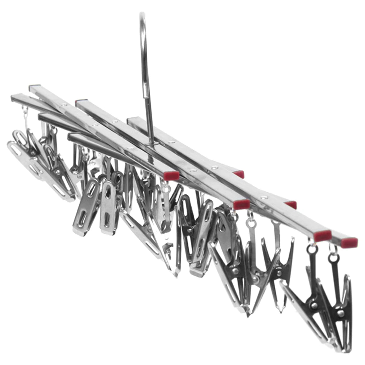 20/35 Clips Folding Drying Rack Stainless Steel Windproof