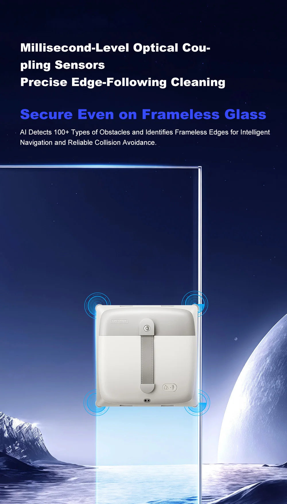Window Cleaning Robot Liectroux G9 Vibrating Bionic Arms