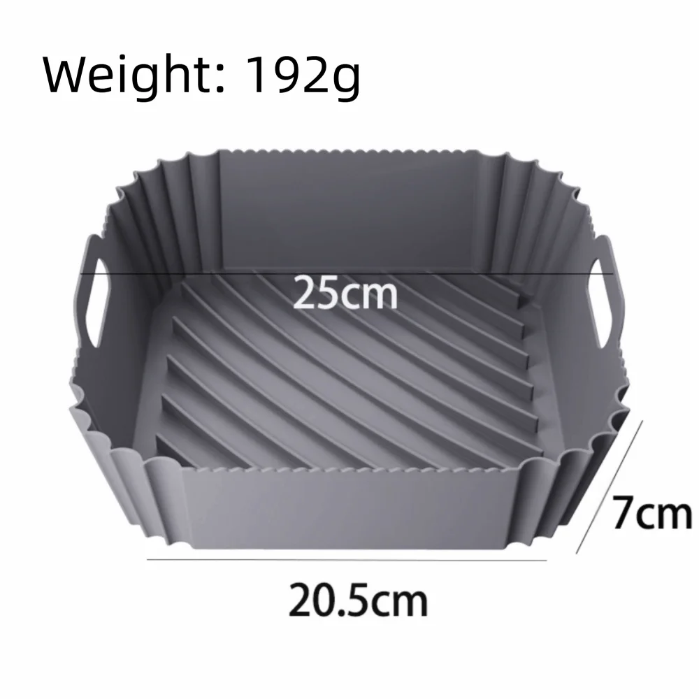 Large Size Silicone Airfryer Basket Liners Square Shape